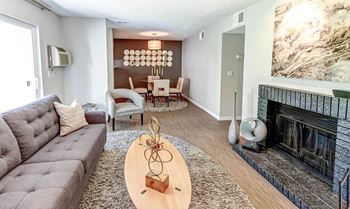 Living room with dining area